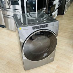 Whirlpool - 7.4 Cu. Ft. Stackable Electric Dryer with Steam and Wrinkle Shield Plus Option - Chrome shadow WEDHC 2COA