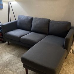 Dark Gray Mid Century Modern Sectional Sofa