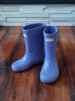 Hunter Kids Glitter Rain Boots Purple Size 11