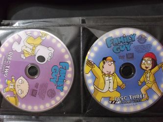 10 family guy DVDs