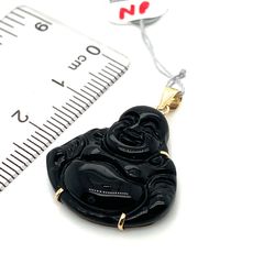 14kt Gold Small Onyx Buddha Pendant 4.00grams 156171 3