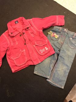 9-12 months jacket & jeans great quality