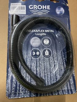 GROHE SHOWER HOSE RELEXAFLEX METAL 1/2”by 1/2” Shower Hose Black