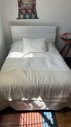 Full size bed frame and mattress