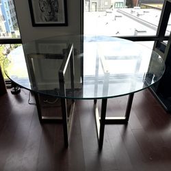Glass Table Gold Legs