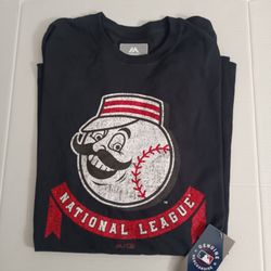 Size 2XL Cincinnati Reds Majestic Men's Black Mascot Tee