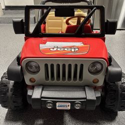 Power Wheels Red Jeep  (Used Once - Basically New)
