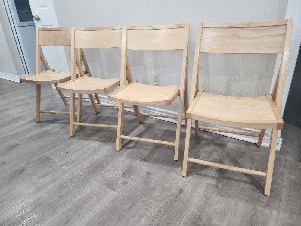 4- WOODEN CHAIRS