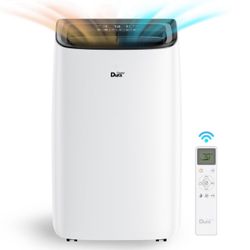 DuraComfort 12,000 BTU ASHRAE Portable Air Conditioner with Heat, Smart WiFi, Cools Up to 450 Sq.Ft, White, 8150 BTU SACC