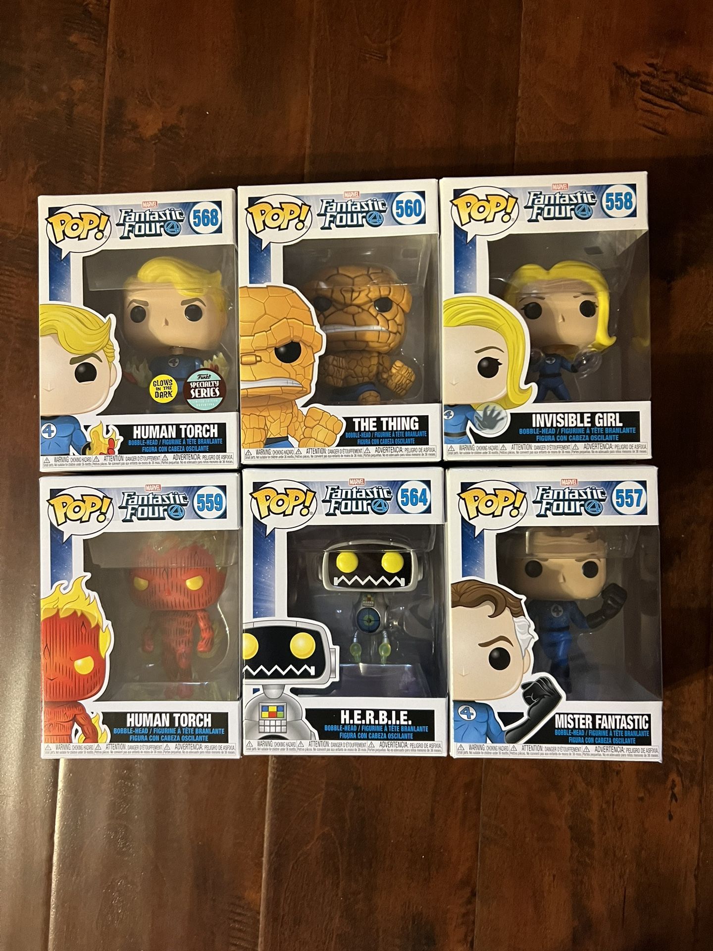 Fantastic Four Funko Pop Set (6 Pops) – Includes Specialty Series Exclusive