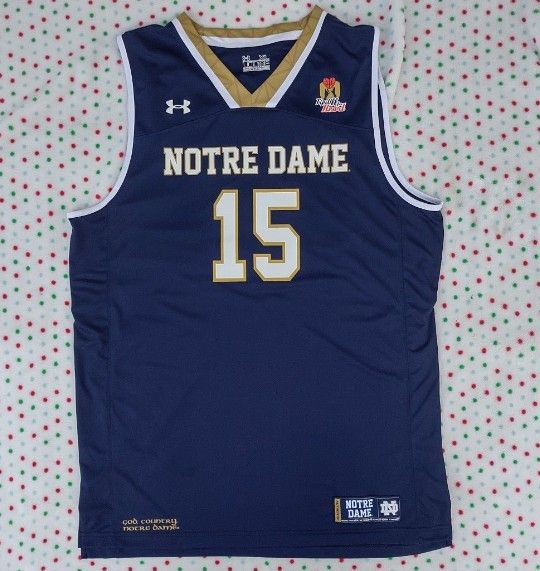 Under Armour Notre Dame Basketball Jersey Men's XL "Men Of Heart" Special Edition