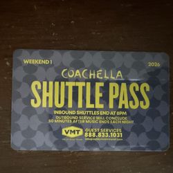 Coachella Weekend 1 Shuttle Pass