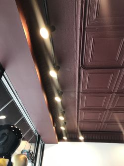 Track lighting and 8 ft track bars