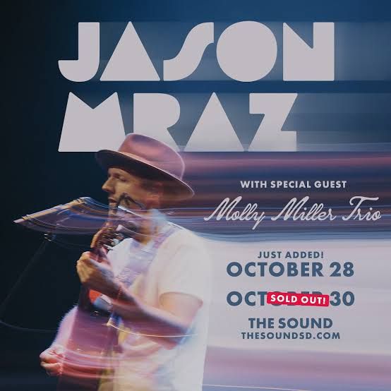 10/28 Jason Mraz Tickets - The Sound Del Mar