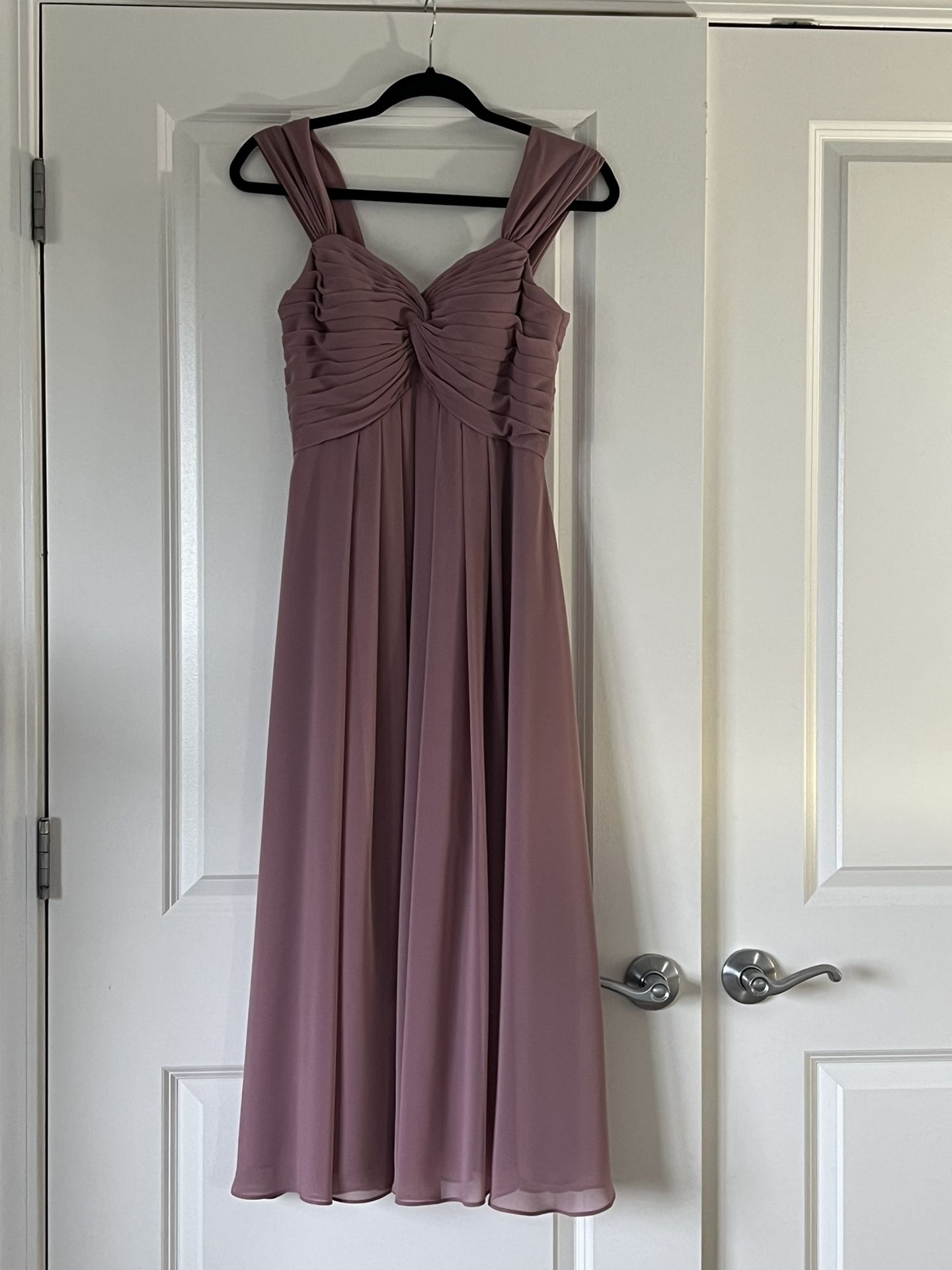 Azazie Vicente in the color Vintage Mauve - Sweetheart Maxi Gown