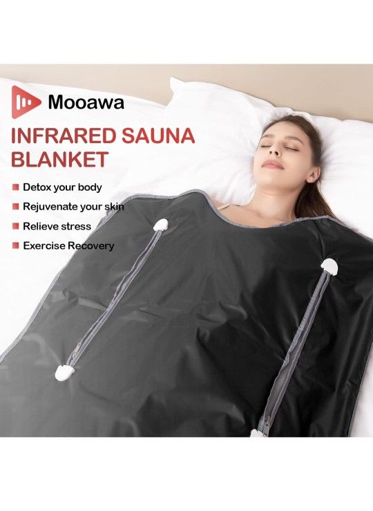 Far Infrared Sauna Blanket for Detox Portable Infrared Sauna Blanket Heating Sauna Blanket for Home Therapy Remote Controller Sauna Blanket with 95–17