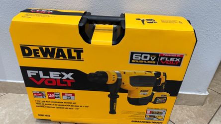 ✳️✳️🎉DEWALT 60V FLEXVOLT Cordless Brushless 1-7/8 in. SDS Max Rotary Hammer Kit, (2) 9.0Ah Batteries, Charger and Kit Box