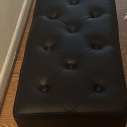 Black bedroom bench