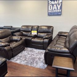 NEW COMFY RECLINING SOFA LOVESEAT SET ON SALE NOW ONLY $999🎉😱 SAME DAY DELIVERY 🚚  NO CREDIT NEEDED FINANCE AVAILABLE 💰☎️
