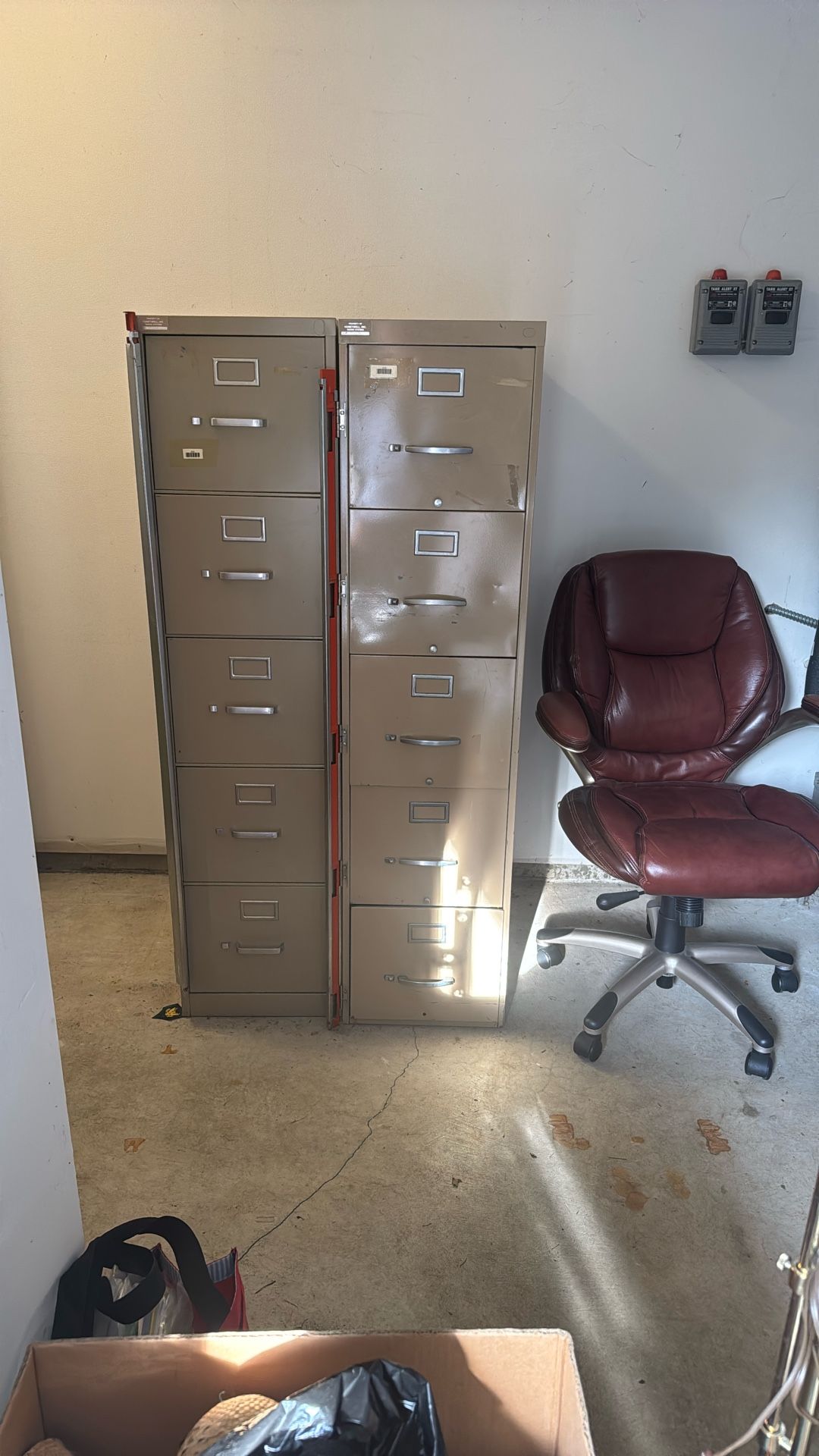 2-Five Drawer Filing Cabinets