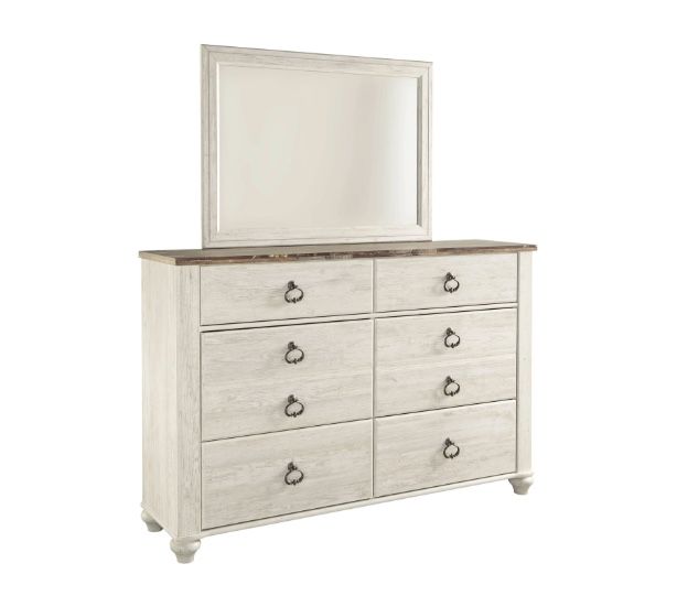 Queen Bed With Dresser And Mirror