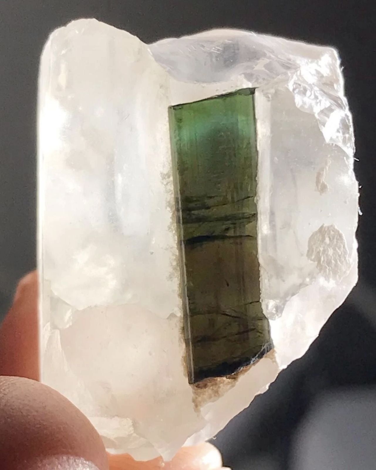90 Carats Indicolite Tourmaline with QUARTZ Crystals Specimens @ Afghanistan