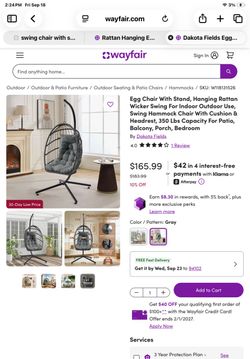 Chair swing with stand, no pillow
