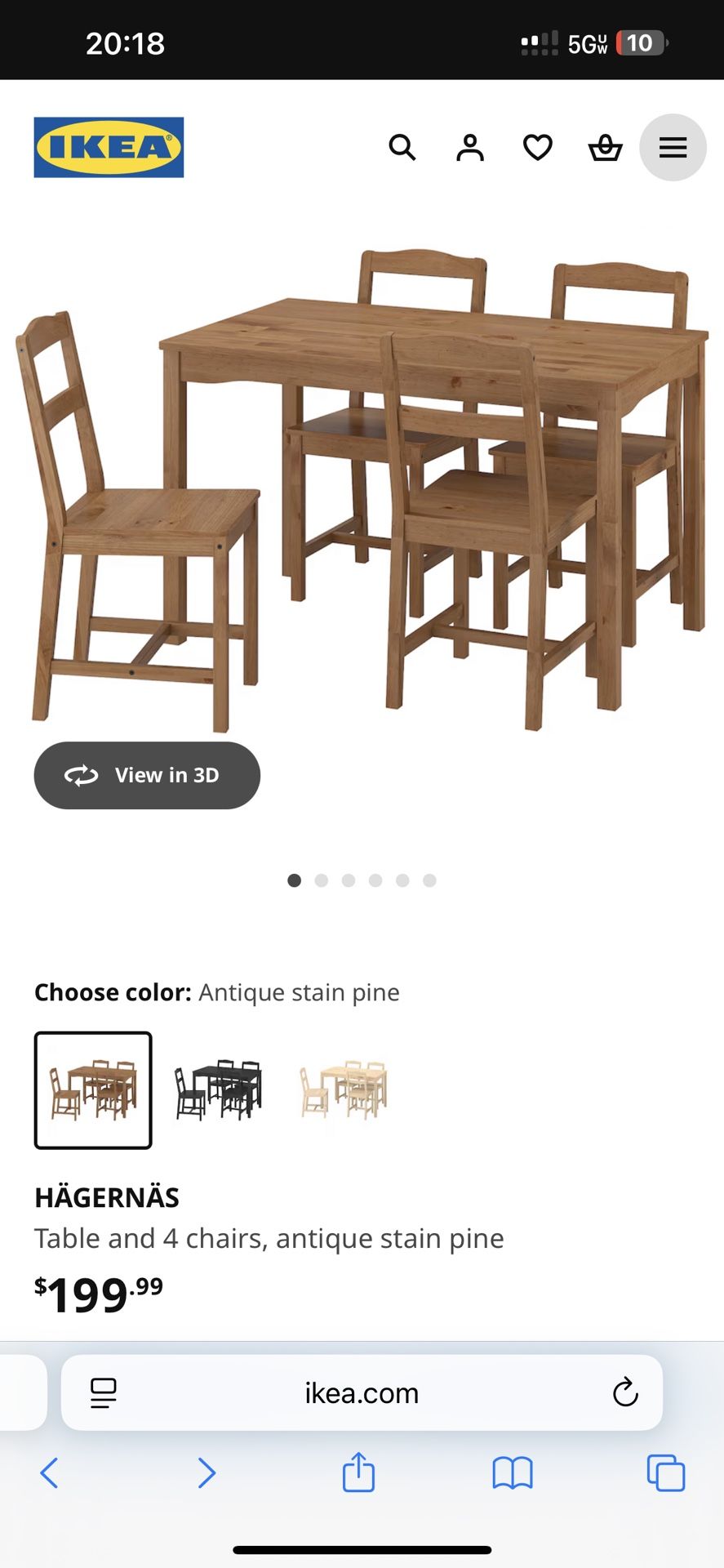 Ikea JokkMokk Table Set, 2 Bar Stools, Bed Frame Full Size Like NEW