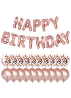 ROSE GOLD HAPPY BIRTHDAY SET