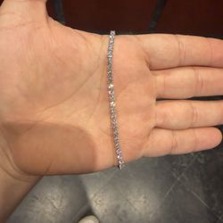 White Gold Tennis Bracelet 