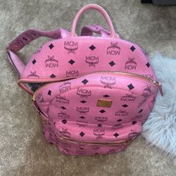 Pink Mcm Backpack Authentic 
