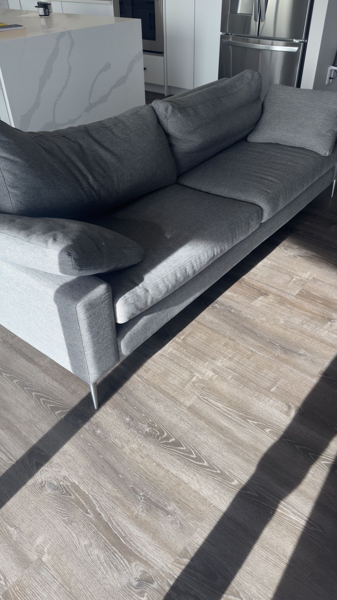 Nova 90.5 Sofa Gravel Gray Living Room