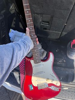 Squier by fender electric guitar with amp