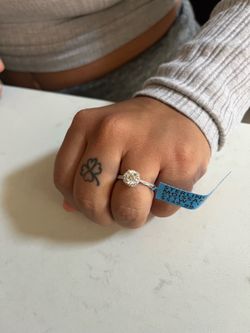 Sterling Silver 925 1 CT Moissanite Ring