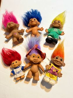 VTG Troll Dolls Russ Ace 90s Sports Gem 5” 3” Dodgers  Soccer Basketball
