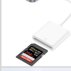 [MFi Certified] Lightning to SD Card Reader for iPhone,Lightning Camera Adapter Trail Camera Viewer SD Card Camera Memory Card Adapter Compatible with