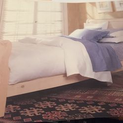 Twin Sleigh Bed Headboard/ Footboard/ Sideboards Light Color 