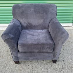 Pacific Furniture Industries Rich Gray Velvet Accent Arm Chair