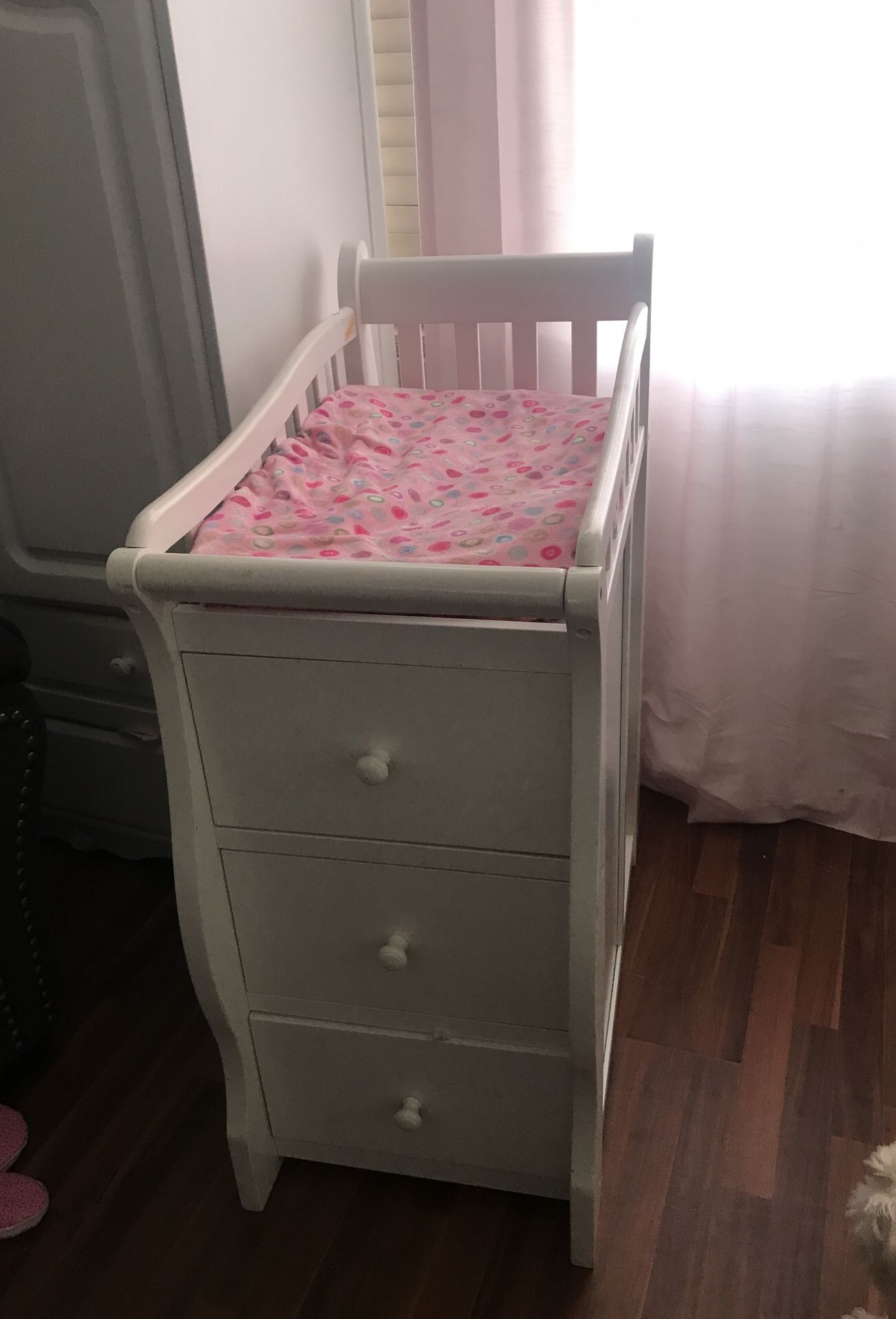 Changing table and Crib