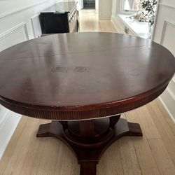 FREE Solid Wood Brown With Silver Trimming Table 