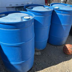 Three55 gallon drums