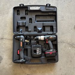 2 Craftsman 19.2v Drills W Case & Charger