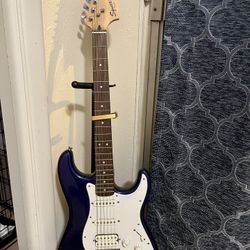 Blue Squier Electric Guitar 