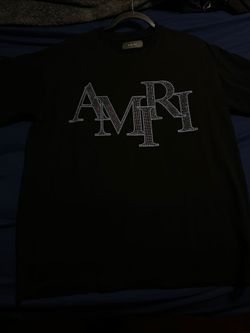 Black Amiri T-shirt blue gem logo