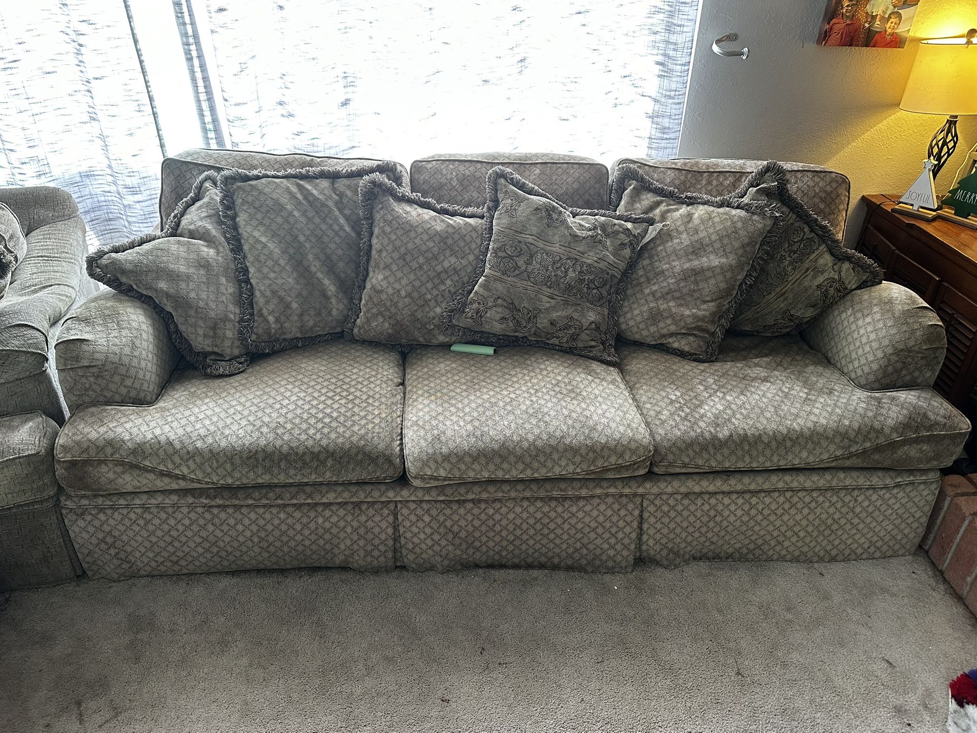 Free Couch Chair Ottoman Set