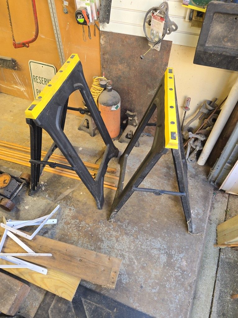 Pair Of Plastic Saw Horses