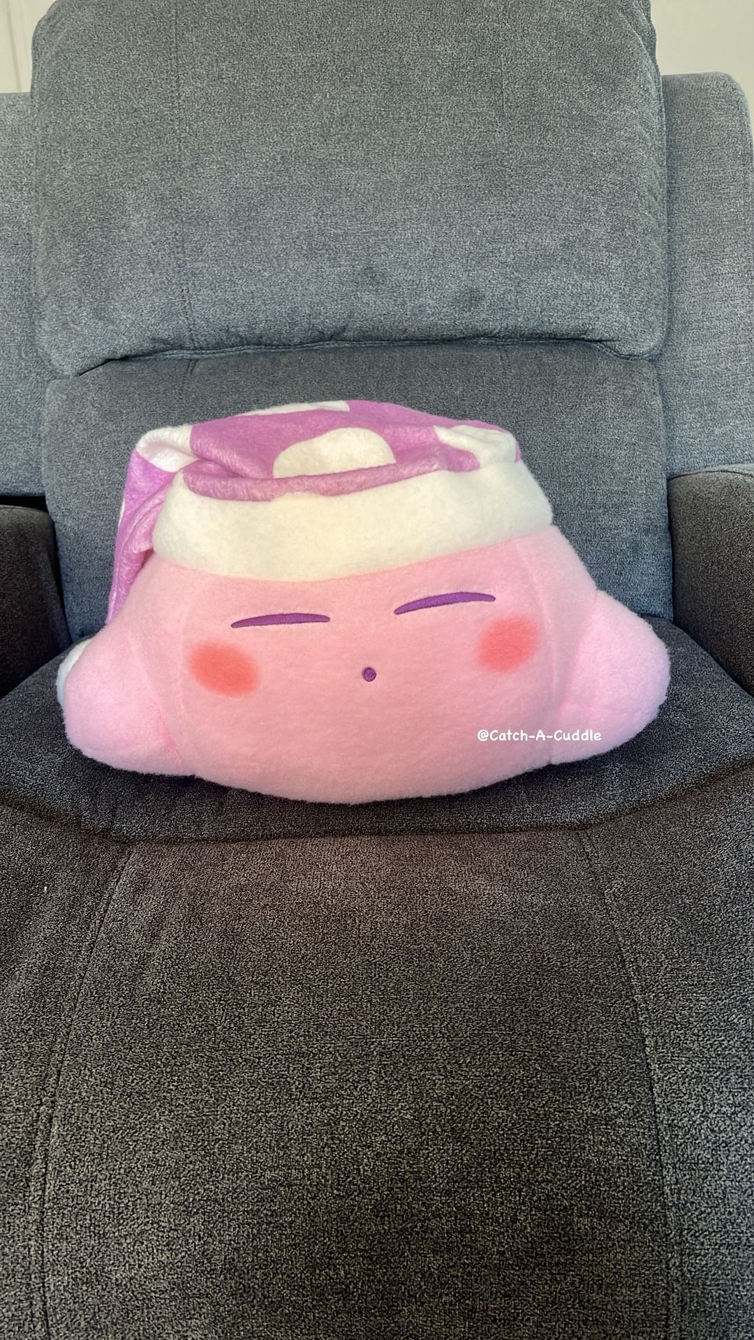 BRAND NEW Lying Kirby Plush Purple Sleeping Hat 16"