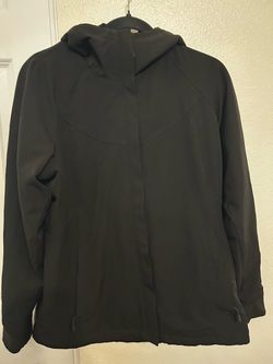 Black Hooded Zip-Up Jacket
