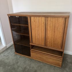 Vintage Oak Media TV Cabinet