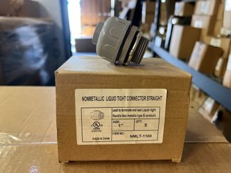 Nonmetallic Liquid Tight Straight Connector 1"